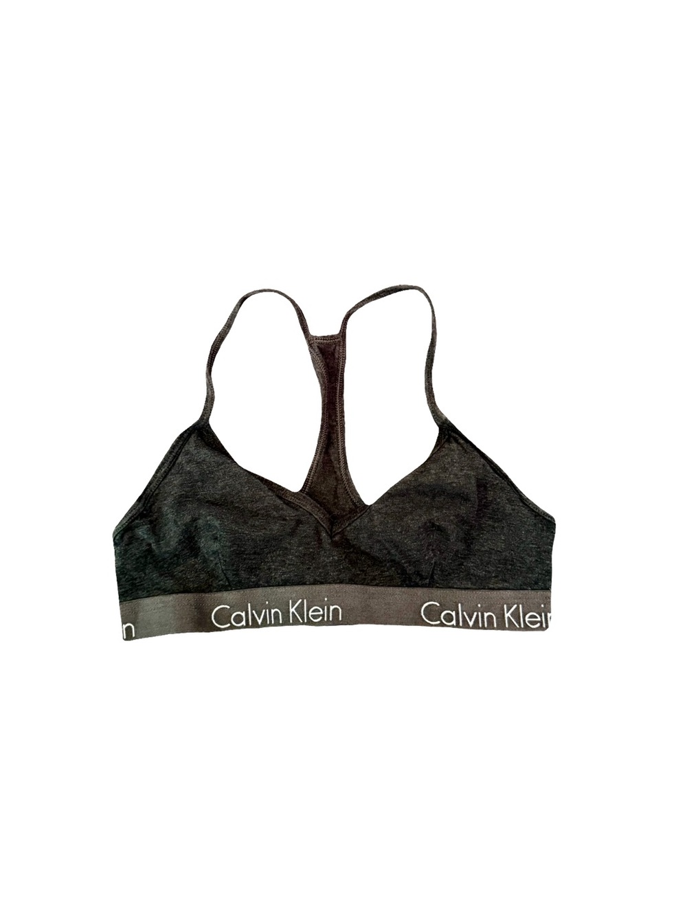 CALVIN KLEIN DARK-GREY CLASSIC LOGO SPORTS BRA // SIZE XS 🖤